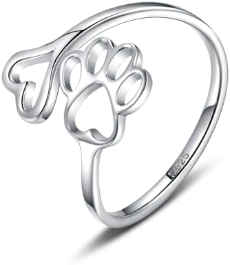 Handcrafted Adjustable Paw Print Heart