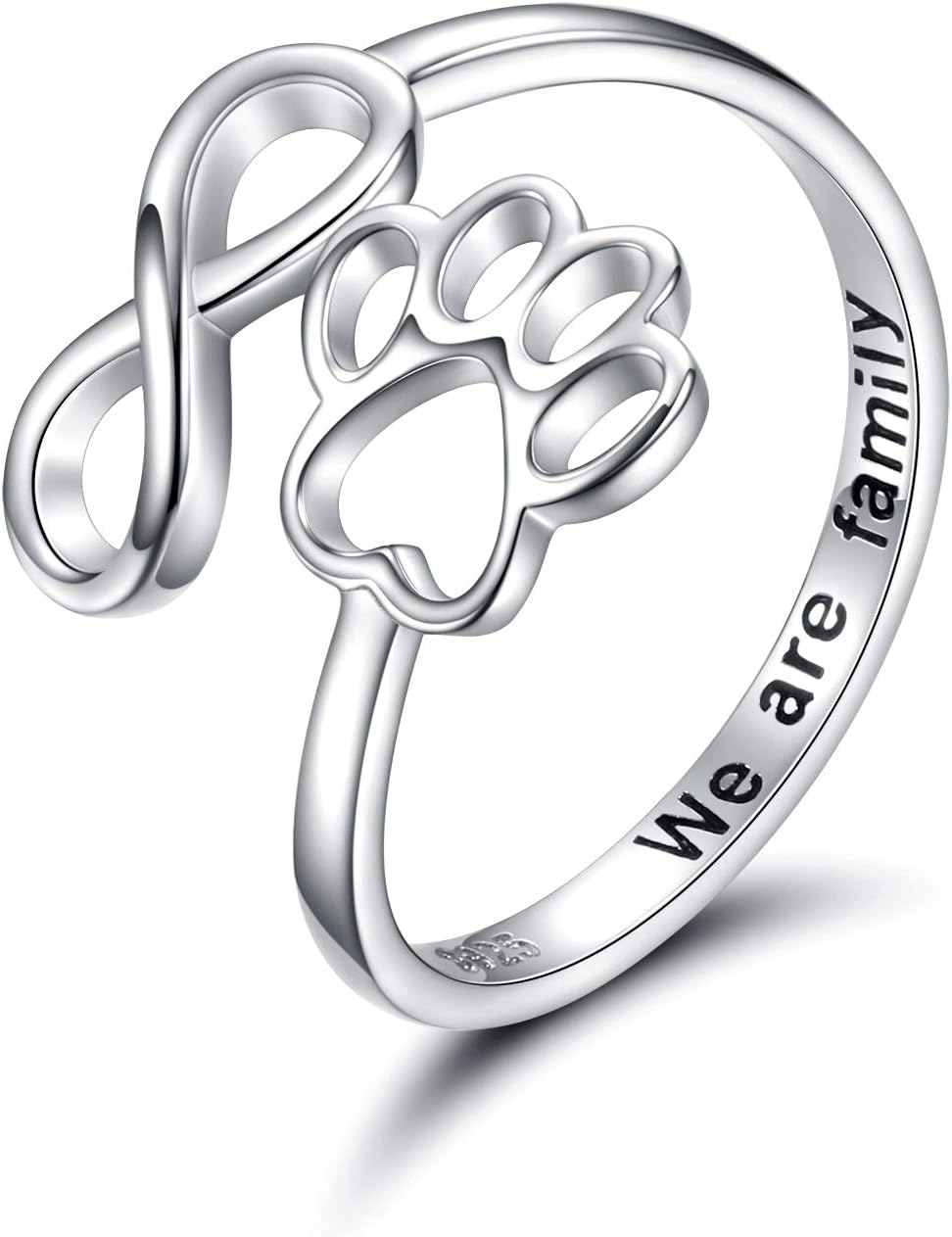 Handcrafted Adjustable Paw Print Heart