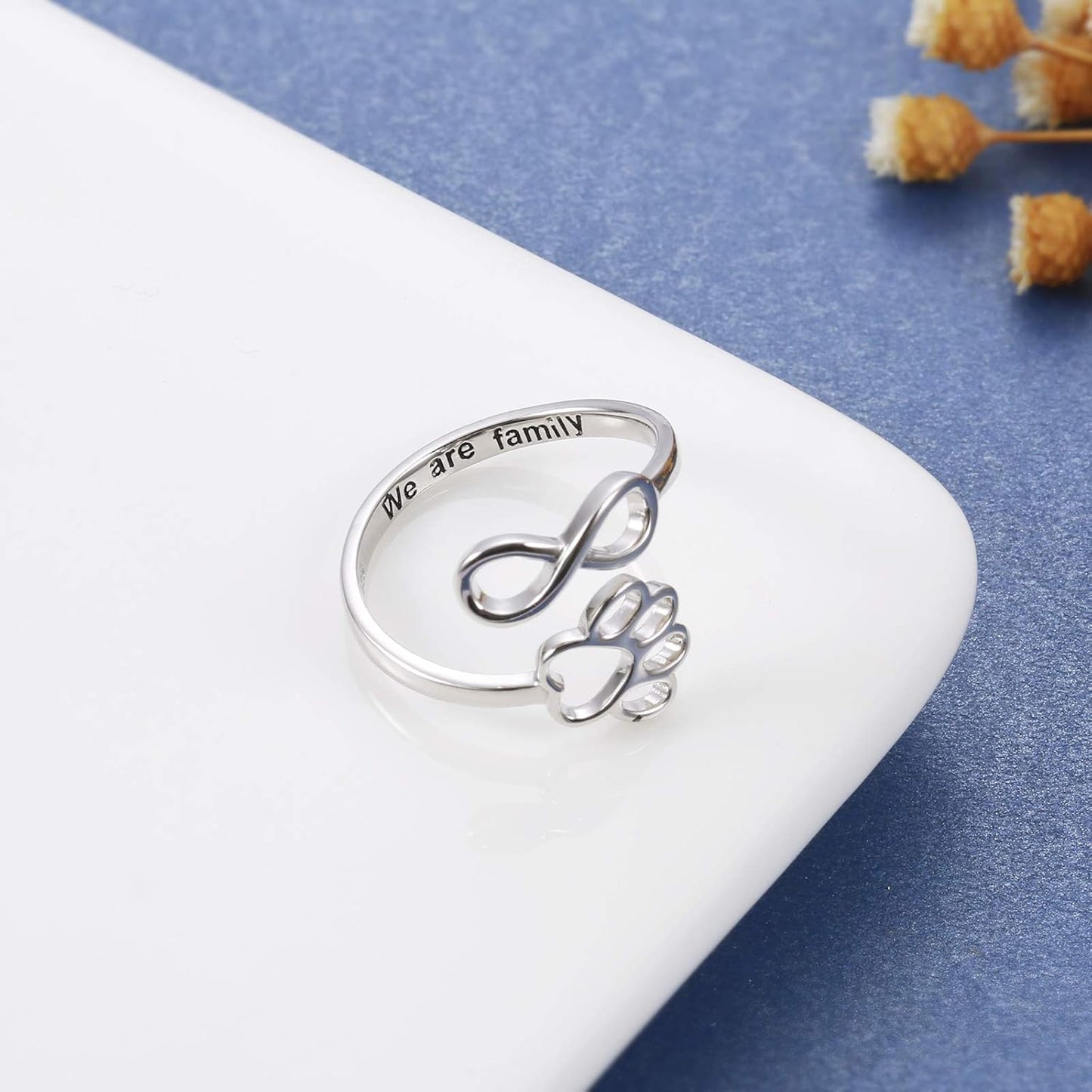 Handcrafted Adjustable Paw Print Heart