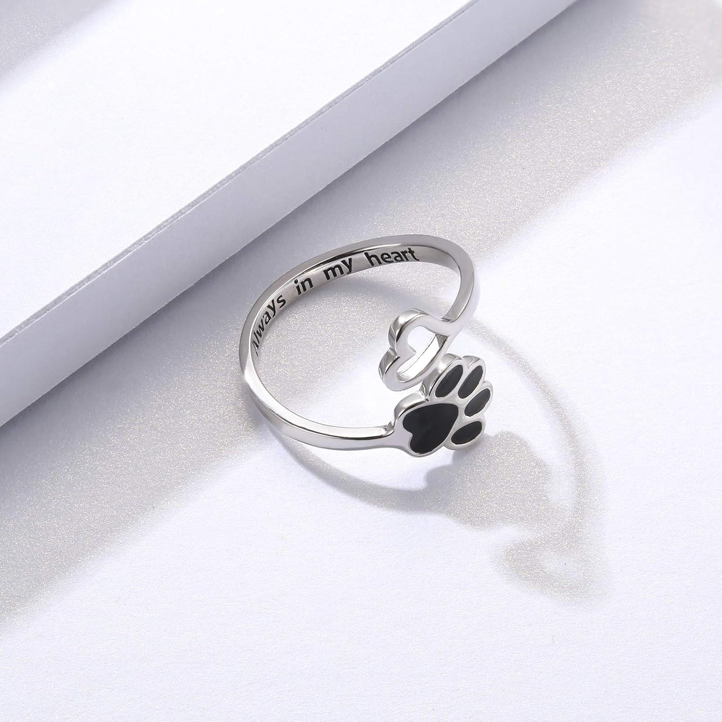 Handcrafted Adjustable Paw Print Heart