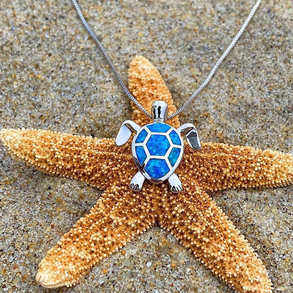 Opal Turtle Jewelry Set