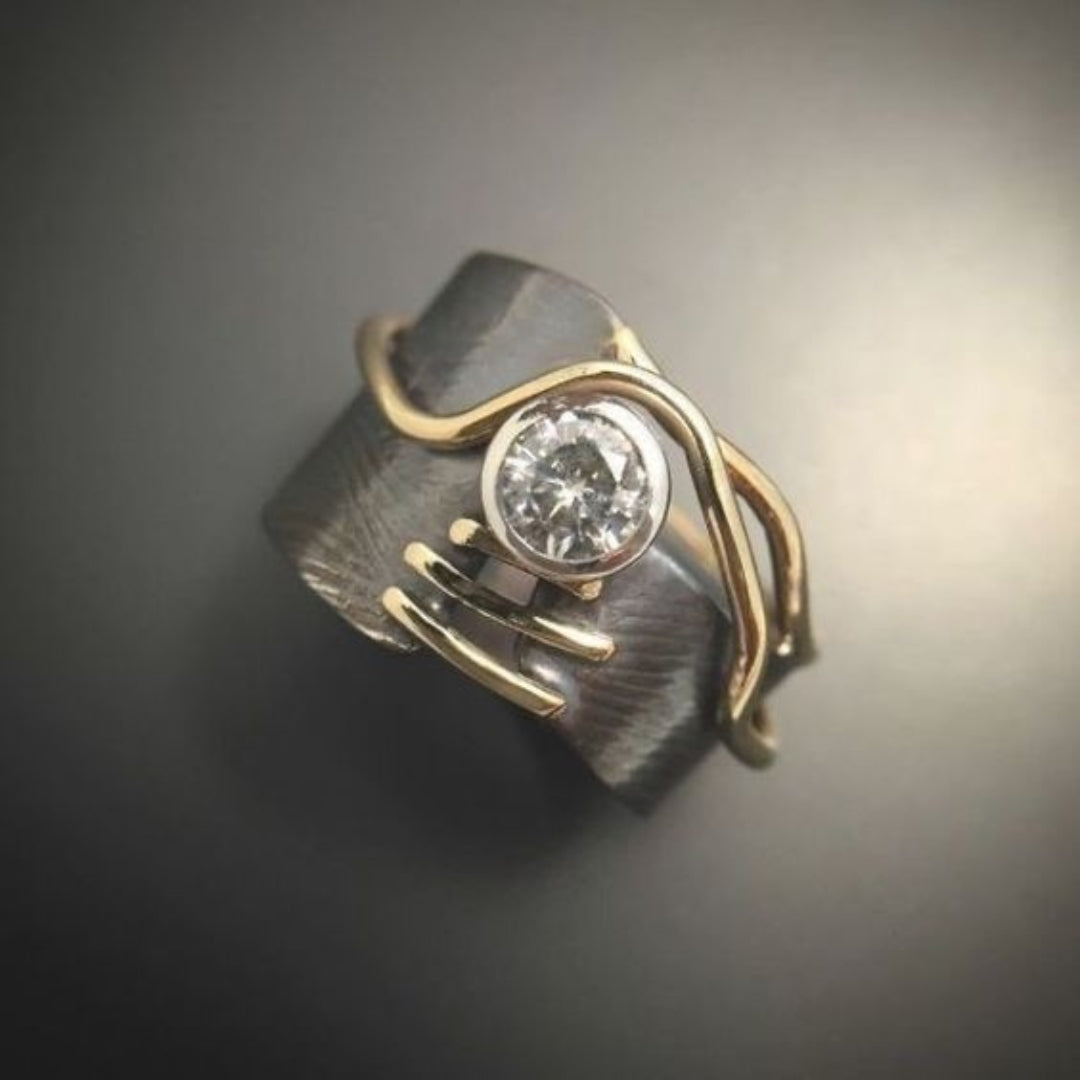 Vintage Dark Zirconia Ring