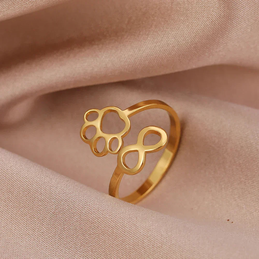 AYLA โ Elegant Adjustable Infinity Paw Ring Made of High-Quality Stainless Steel