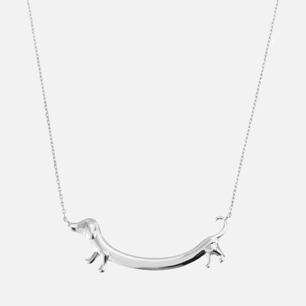 LILOU β Elegant Dachshund Necklace in Stylish Gold Look