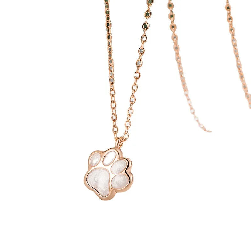 MALIA โ Elegant Necklace with Sweet Paw Pendant Made of High-Quality Sterling Silver