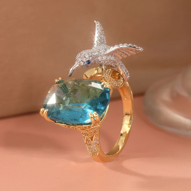 Celestial Hummingbird Ring