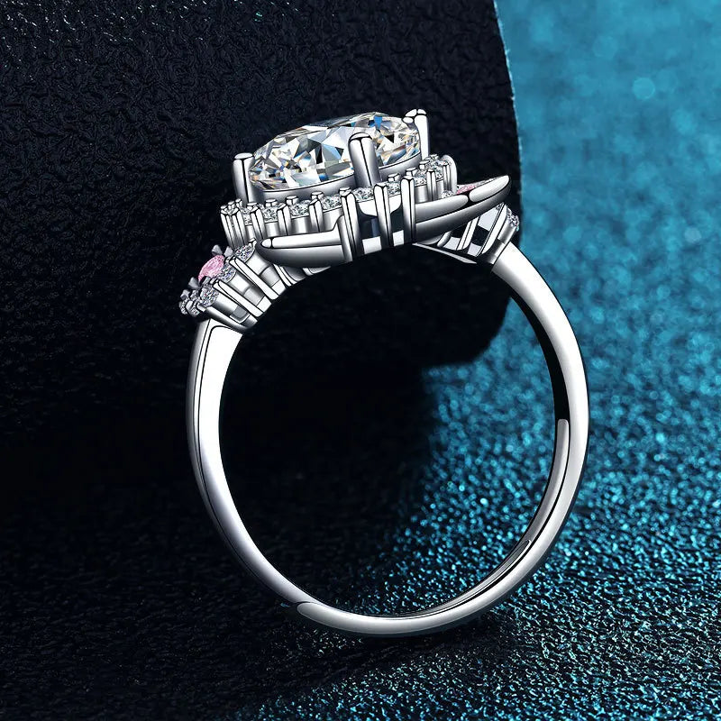 MINA – Elegant Adjustable Cat Ears Ring with Sparkling Zirconia