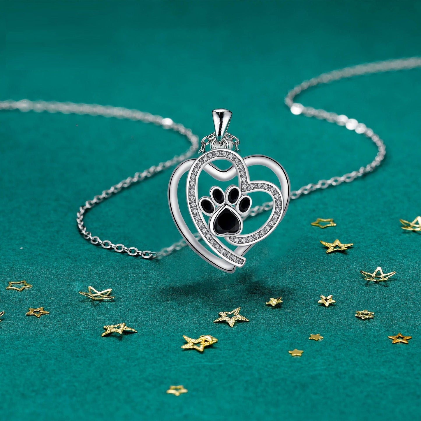 Whimsical Paw Print Clavicle Necklace