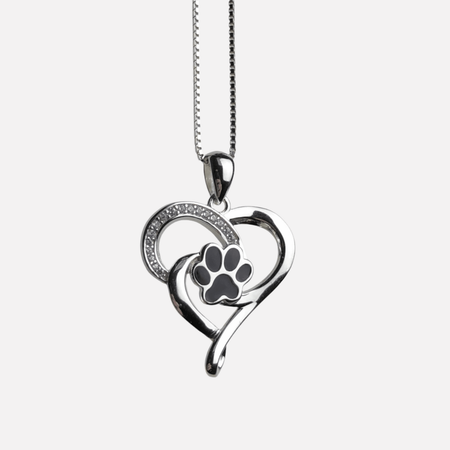 ELIN โ Elegant Infinity Necklace with Heart & Paw in Stainless Steel