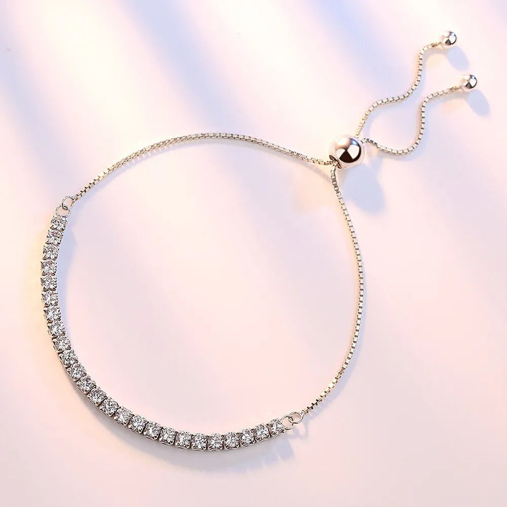 Magnificent Silver and Zirconium Bracelet