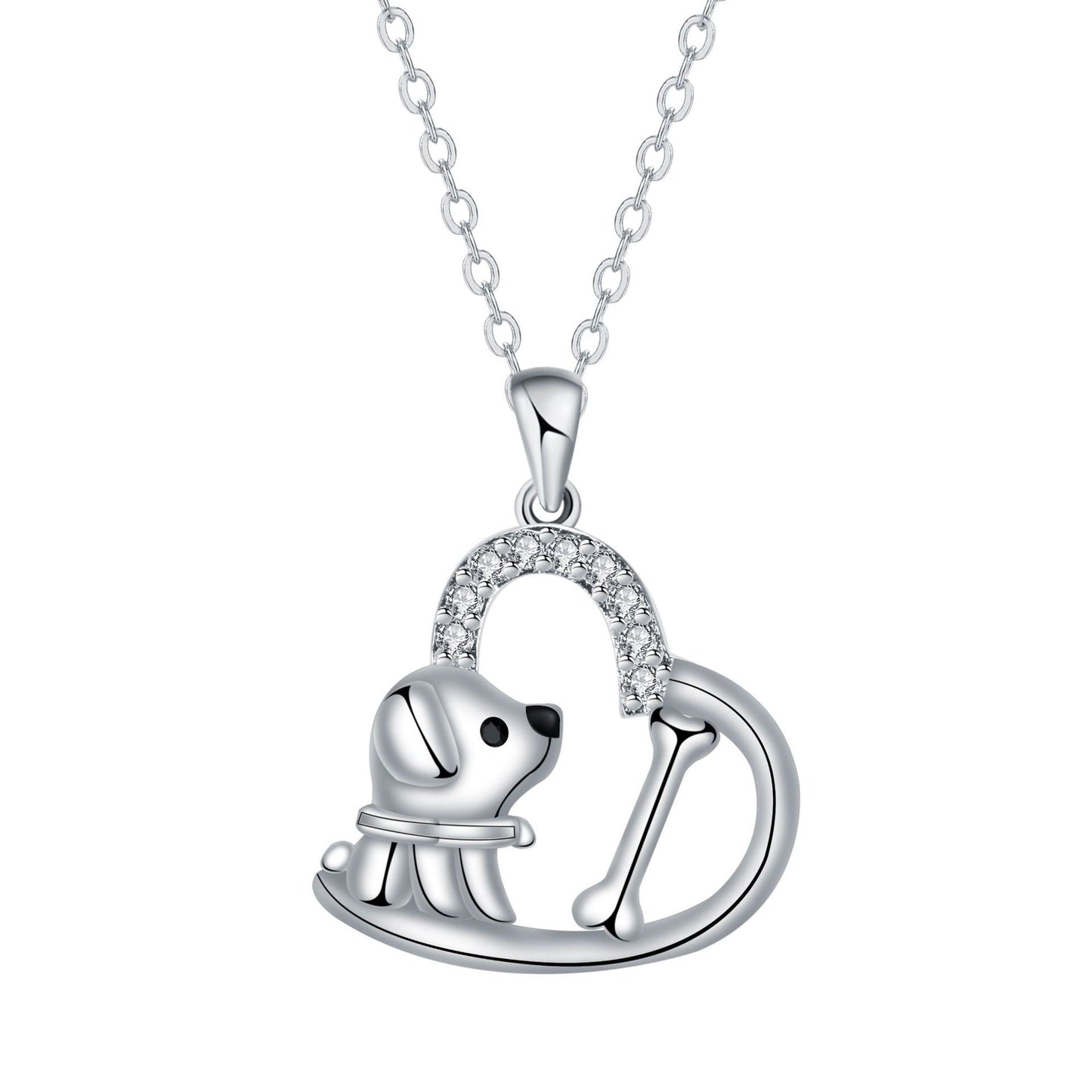 Charming Canine Heart Pendant