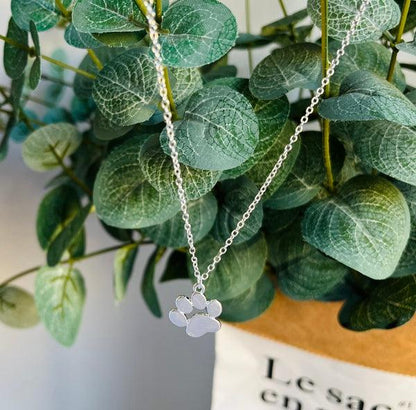 LYA – Stylish Silver Paw Necklace in Stainless Steel for an Elegant Look