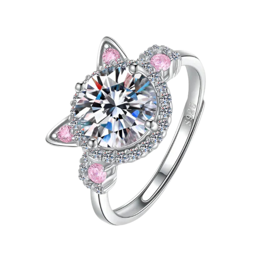 MINA – Adjustable Cat Ear Ring in Silver