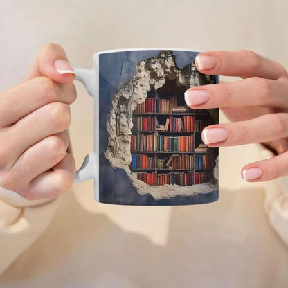 Handmade 3D Book Worlds Mug