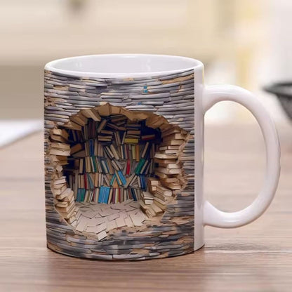 Handmade 3D Book Worlds Mug
