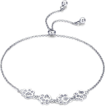 Dog Paw Print Bracelet – Adjustable Bracelet