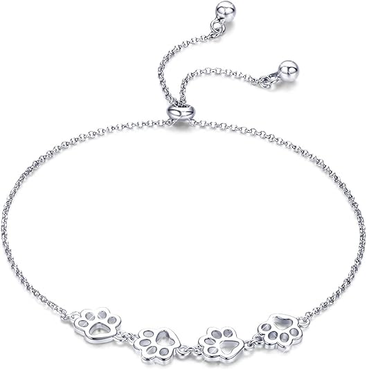 Dog Paw Print Bracelet – Adjustable Bracelet