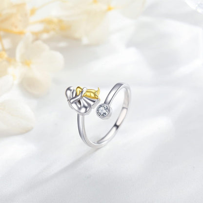 Adjustable Dog Ring - Handmade Ring for Women