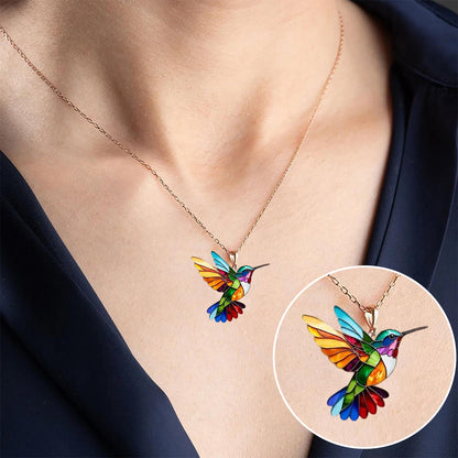 Whimsical Hummingbird Pendant
