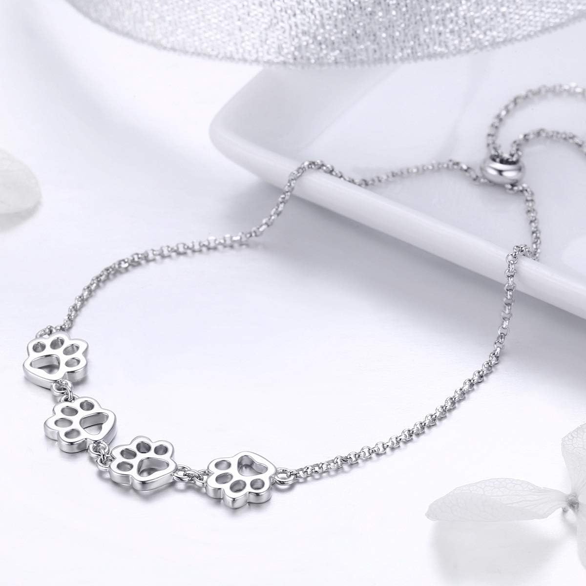 Dog Paw Print Bracelet – Adjustable Bracelet