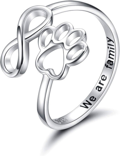 Handcrafted Adjustable Paw Print Heart