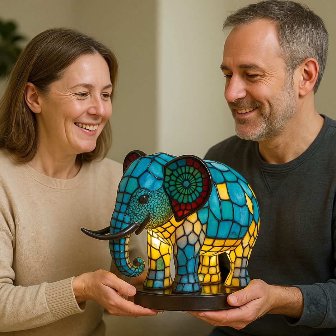 GlowElephant - handmade lamp that makes hearts shine