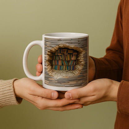 Handmade 3D Book Worlds Mug