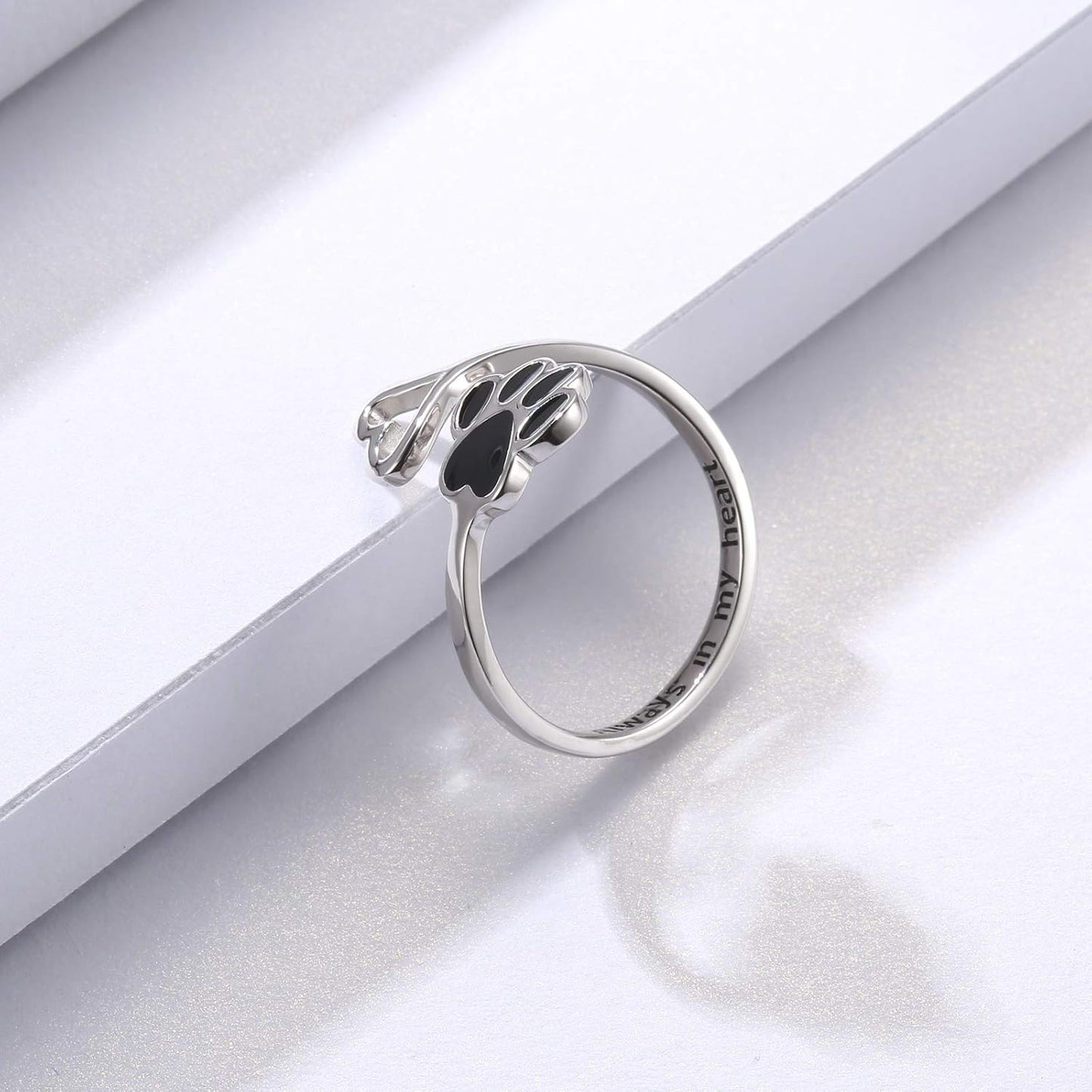 Handcrafted Adjustable Paw Print Heart