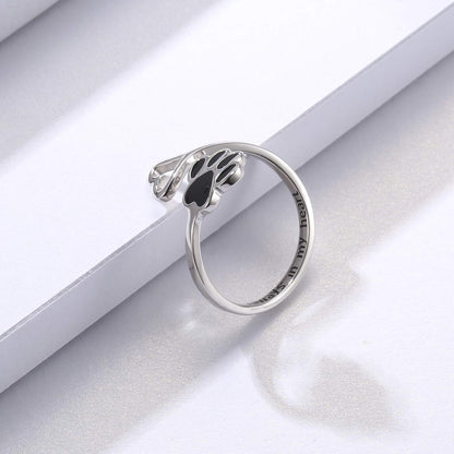 Handcrafted Adjustable Paw Print Heart