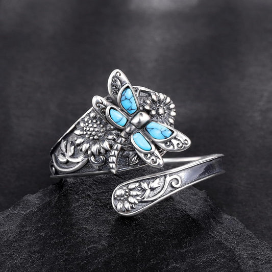 Celestial Dragonfly Spoon Ring