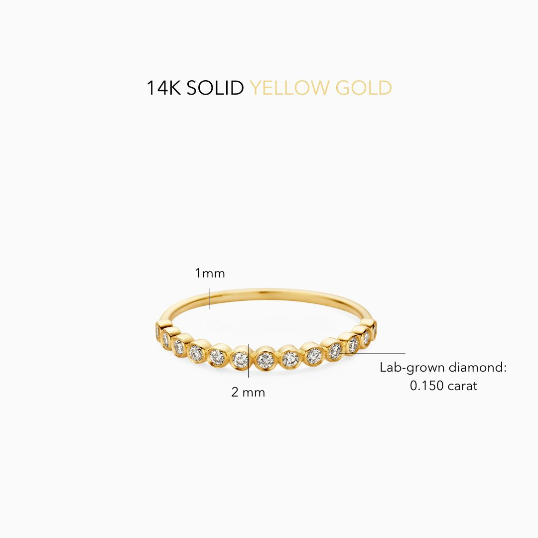 Diamond Bubble Ring | Gold