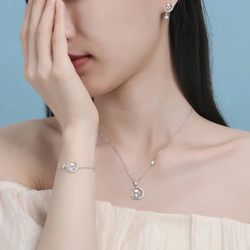 Celestial Whimsy Cat Earrings