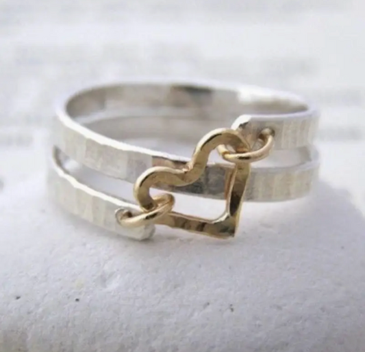 Open Heart Ring Vintage