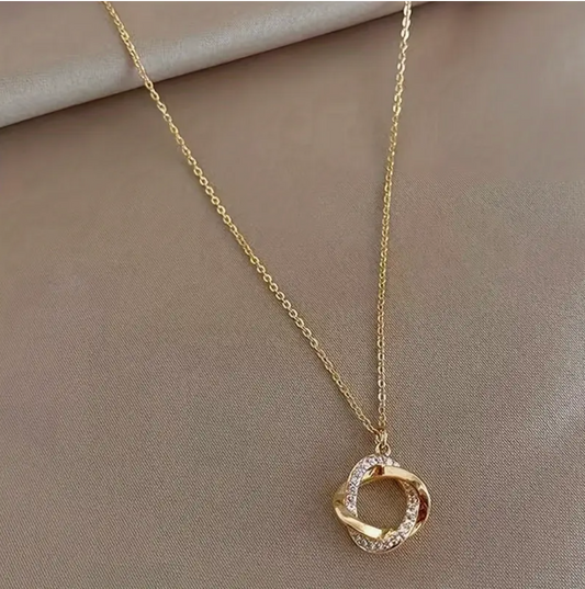 Gold Pendant Necklace & Adorned with Diamonds