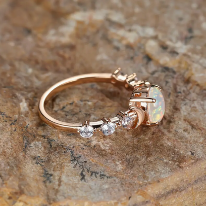Moonstone Opal Vintage Ring in Gold