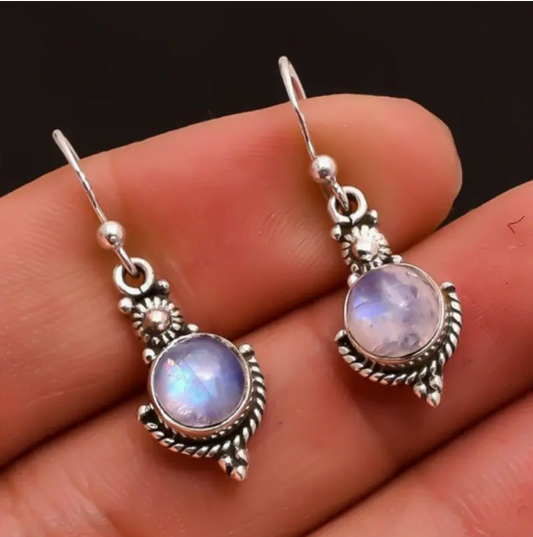 Moonstone Opal Vintage Earrings