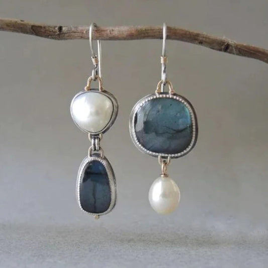 Vintage Blue Stone Earrings