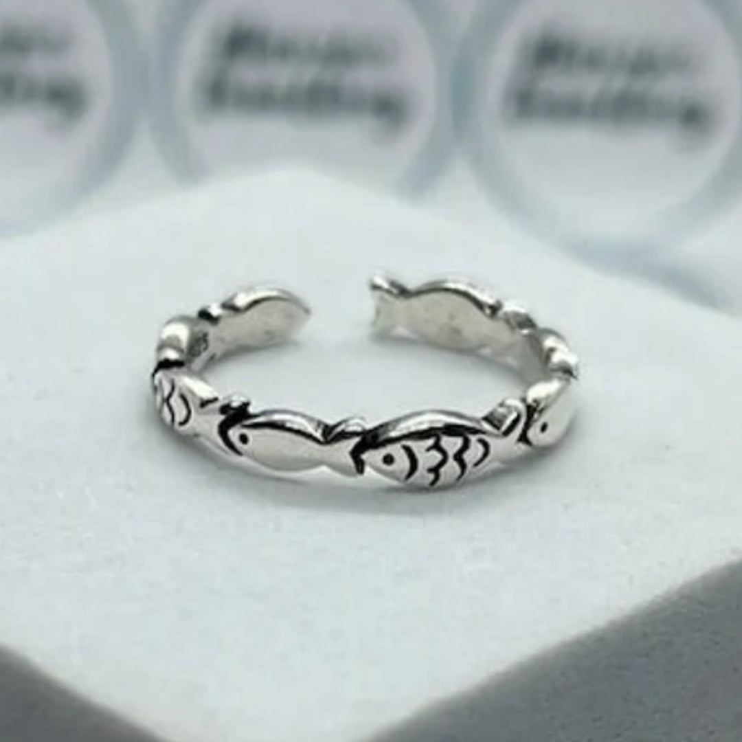 NARA – Elegant Vintage Fish Ring Made of High-Quality Sterling Silver