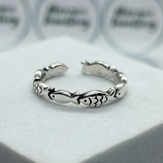 NARA – Elegant Vintage Fish Ring Made of High-Quality Sterling Silver