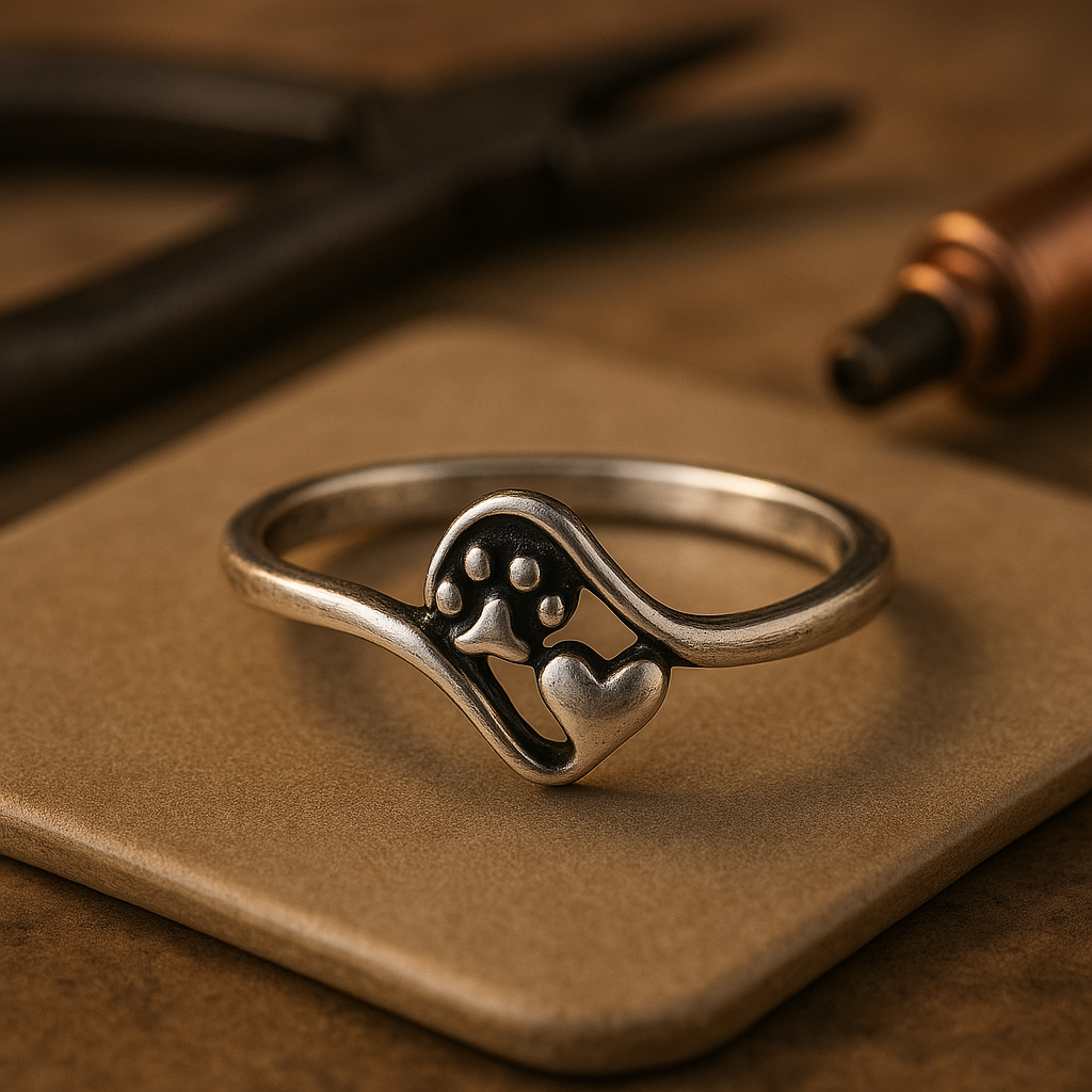 Timeless Paw and Heart Ring