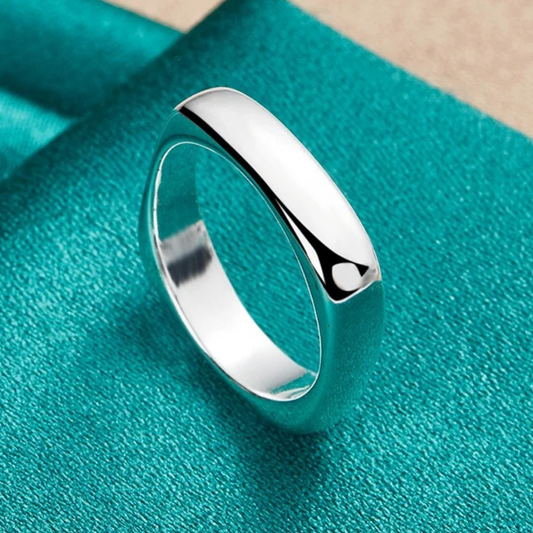Adjustable Square Ring in Silver