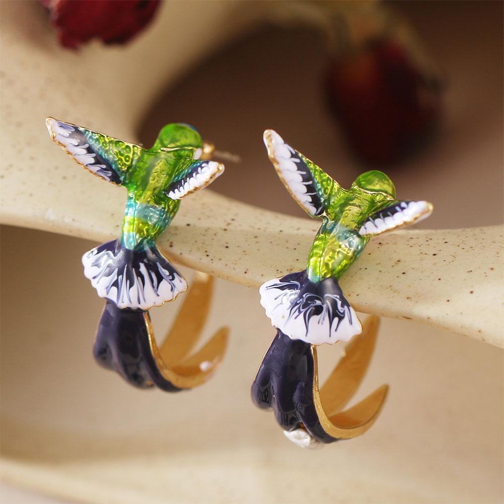 Whimsical Hummingbird Earrings