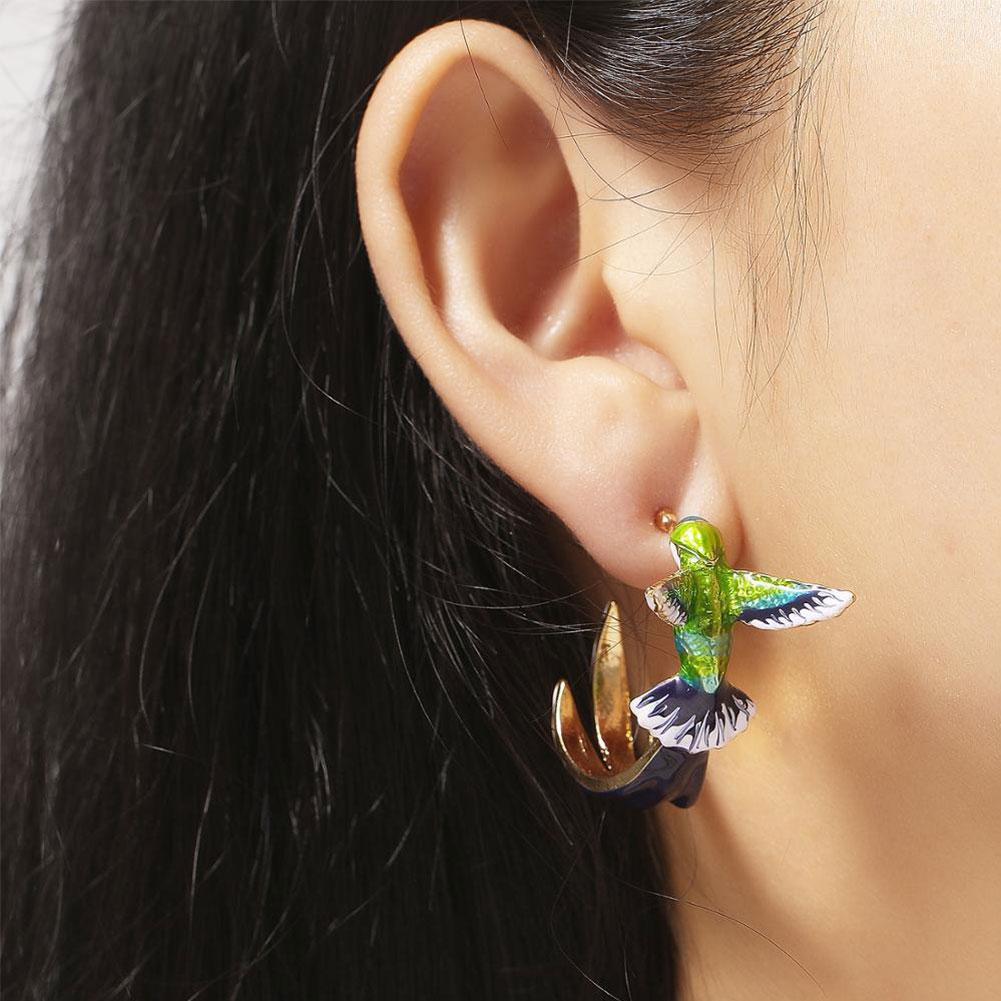 Whimsical Hummingbird Earrings
