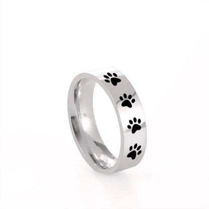 Whispering Paw Print Ring