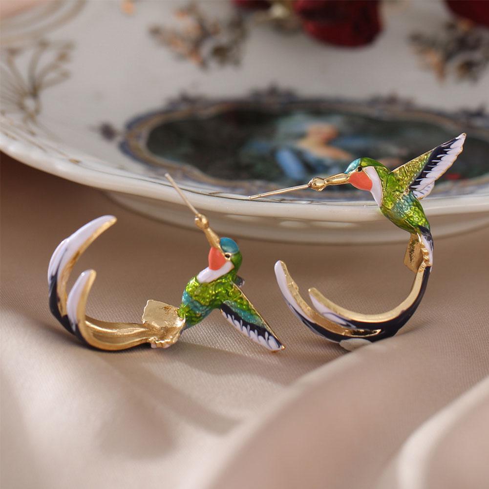 Whimsical Hummingbird Earrings