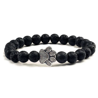 MELIA – Elegant Pearl Bracelet with Charming Paw Pendant Made of Natural Stone