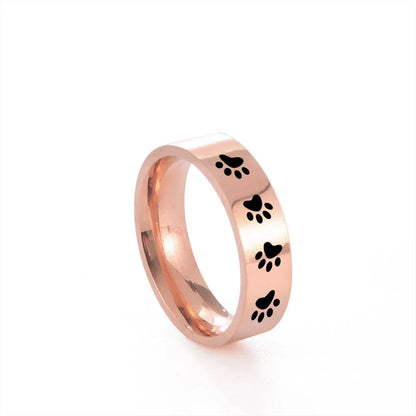 Whispering Paw Print Ring