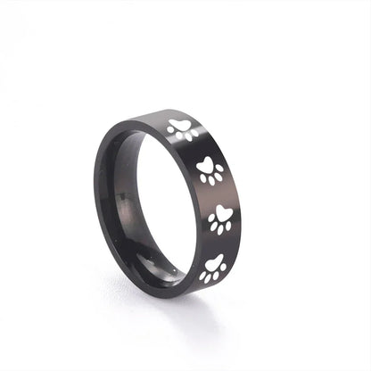 Whispering Paw Print Ring