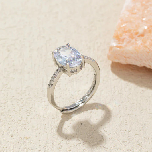 Moonstone Ring – Oval Cut Natural Moonstone