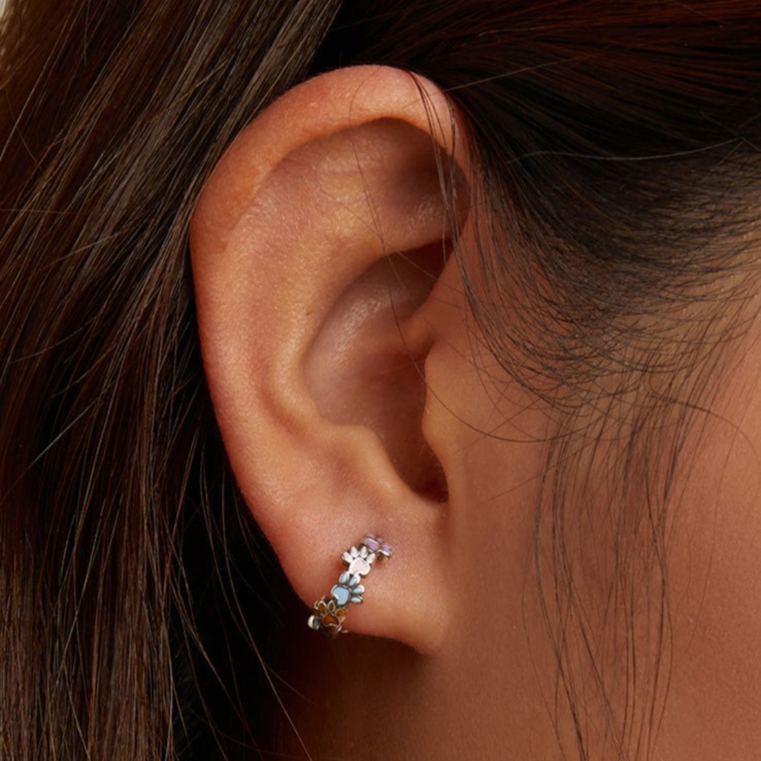 Whimsical Paws Hoops